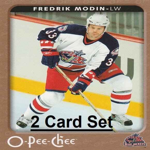 Fredrik Modin Columbus Blue Jackets NHL Hockey Card Collection - 2 Card Set - Picture 1 of 3